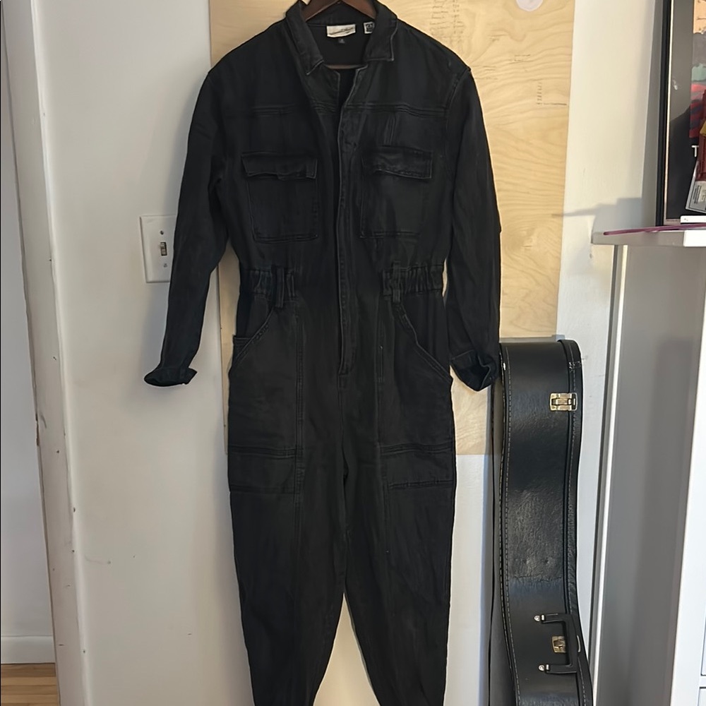 Black Utility Jumpsuit heavy denim universal thread 10 L